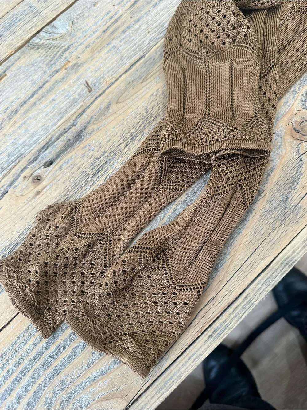 RL PURPLE LABEL fingerless knit gloves